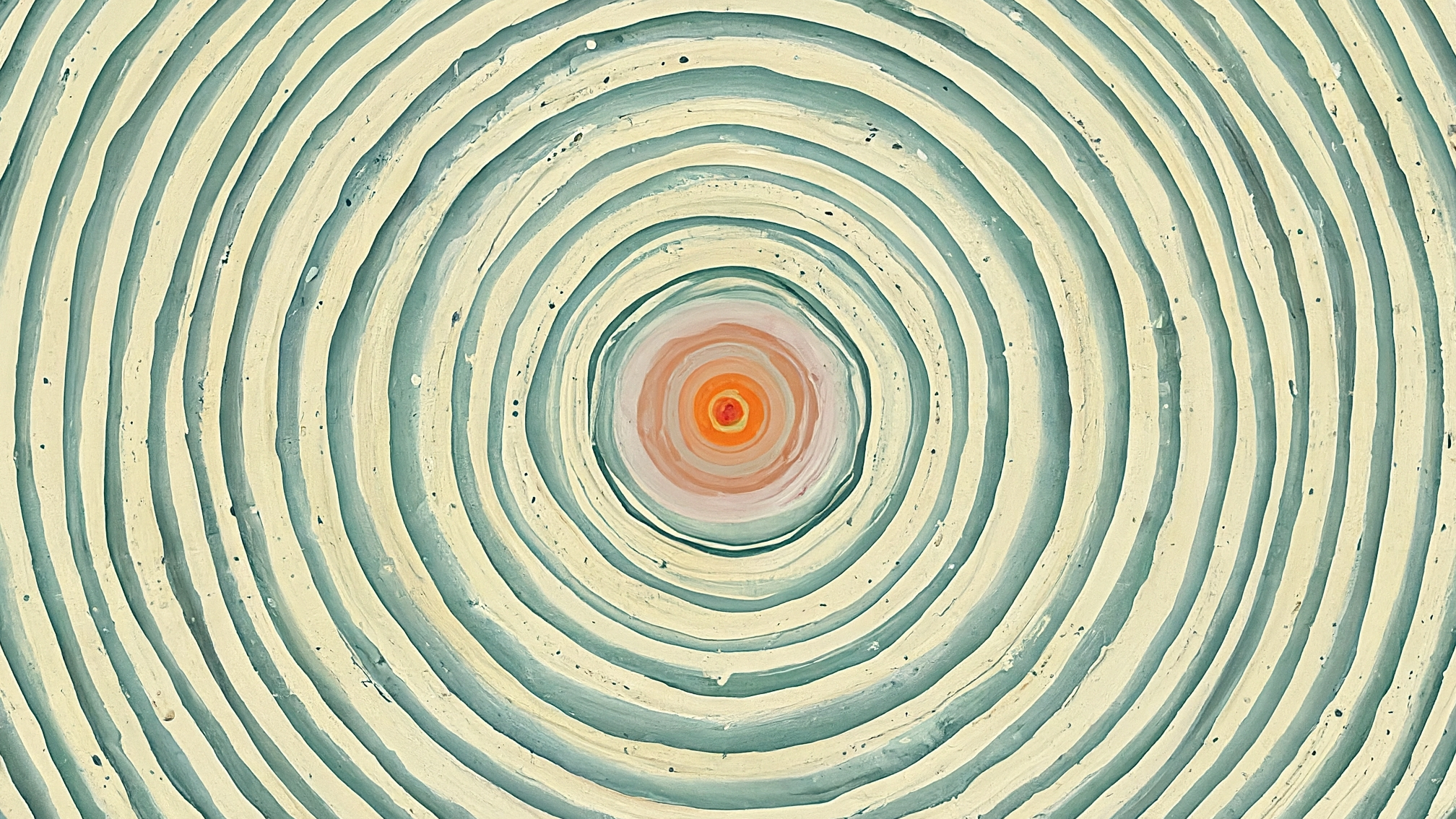 Concentric rings with memory symbols floating at different layers
