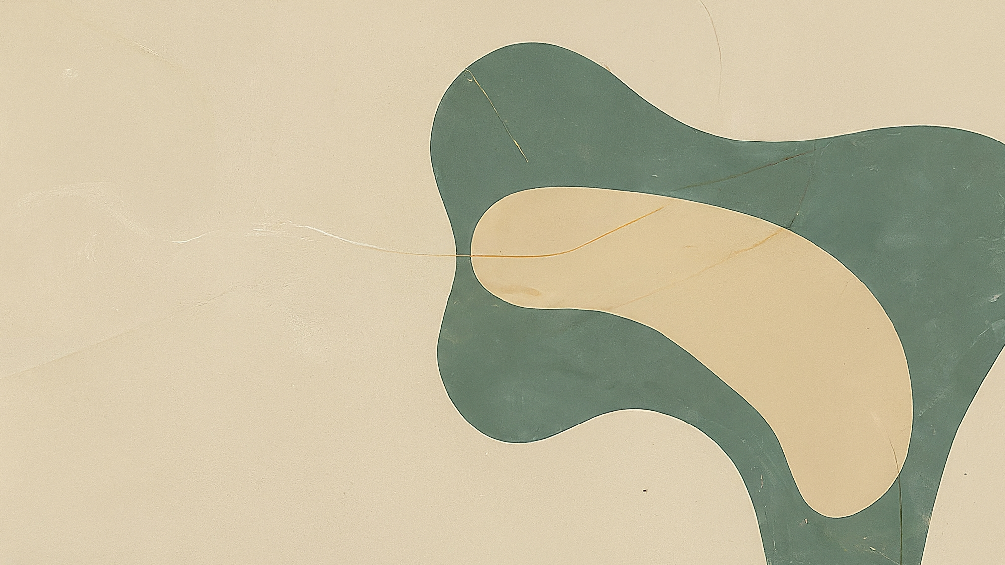 Two overlapping shapes with golden glow where they intersect