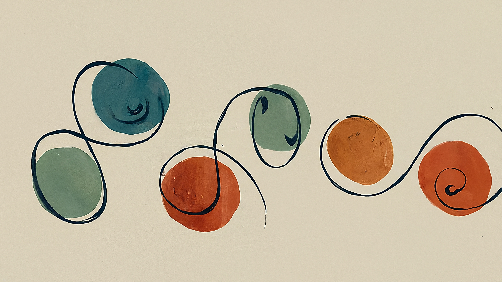 Six distinct abstract forms expressing unique personalities