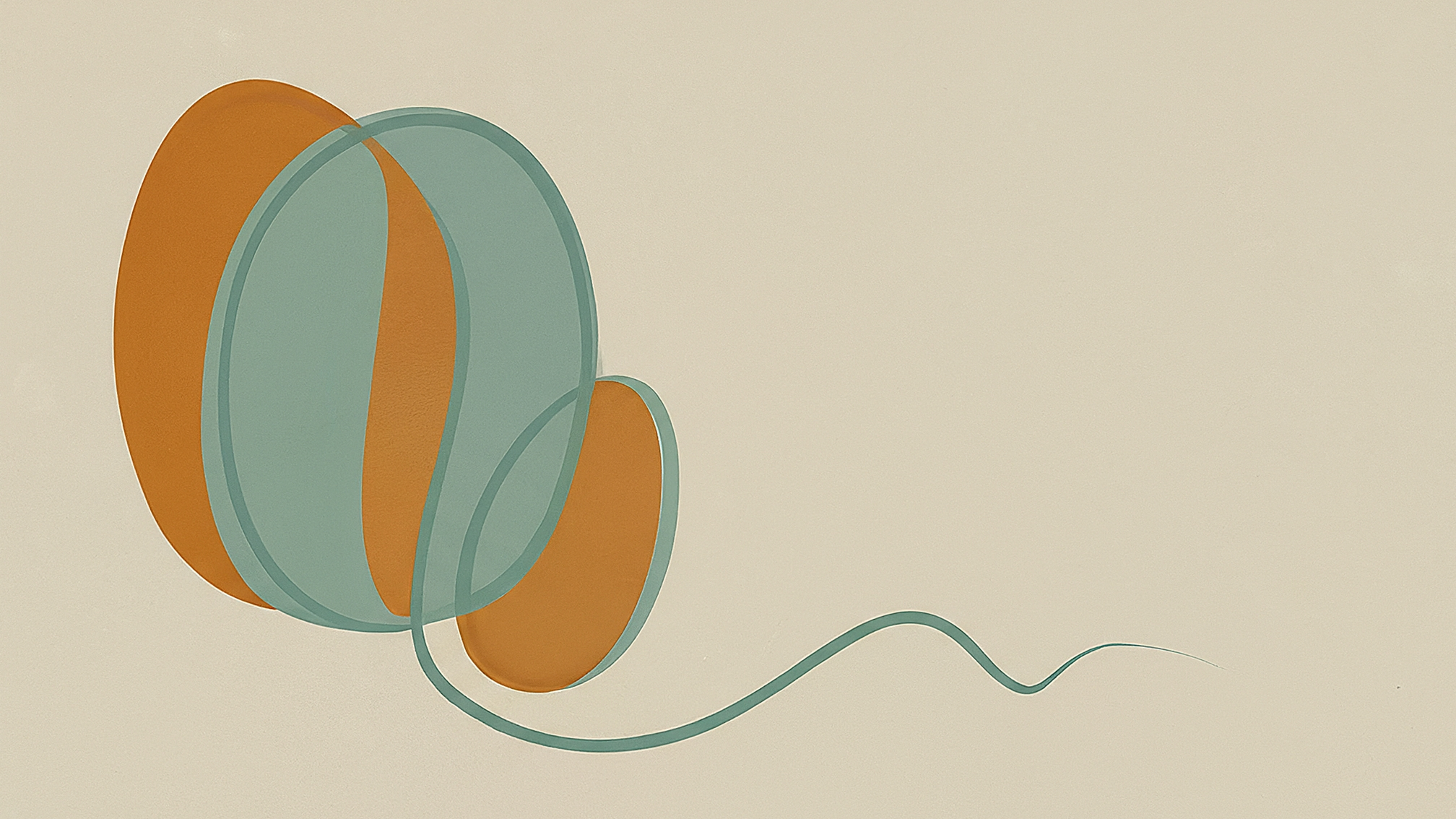 Sound waves flowing organically in warm earth tones