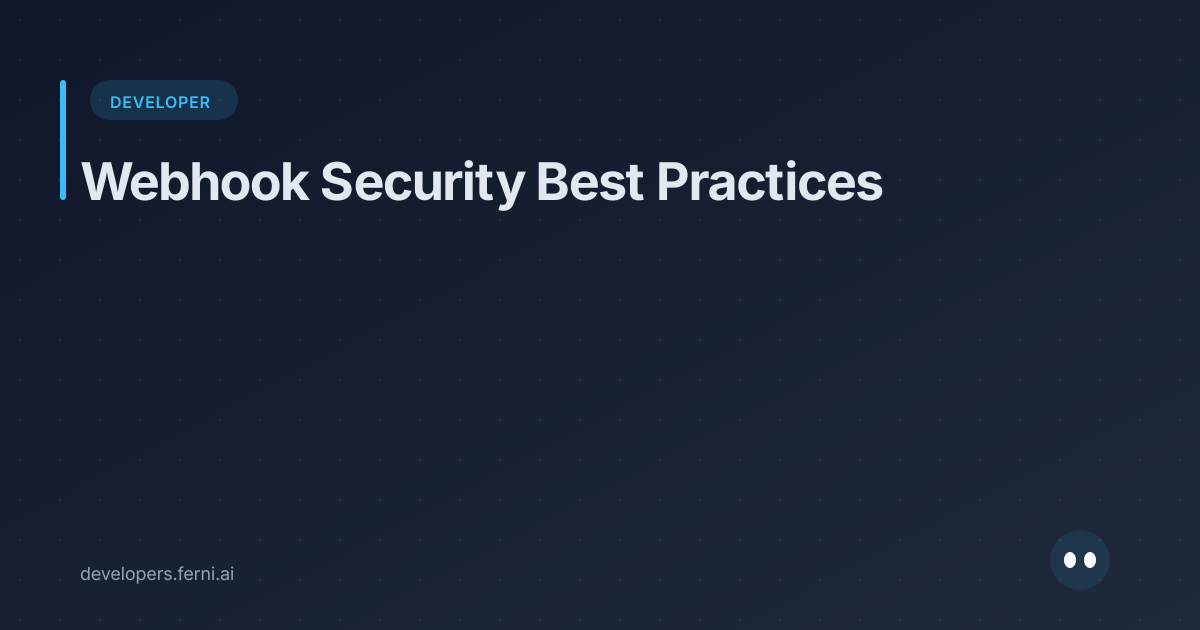 Webhook Security Best Practices